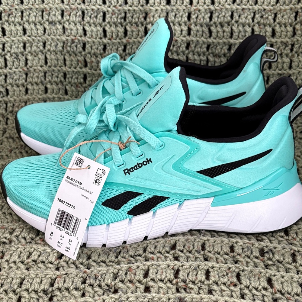 Reebok Women's Teal and Black Sneakers